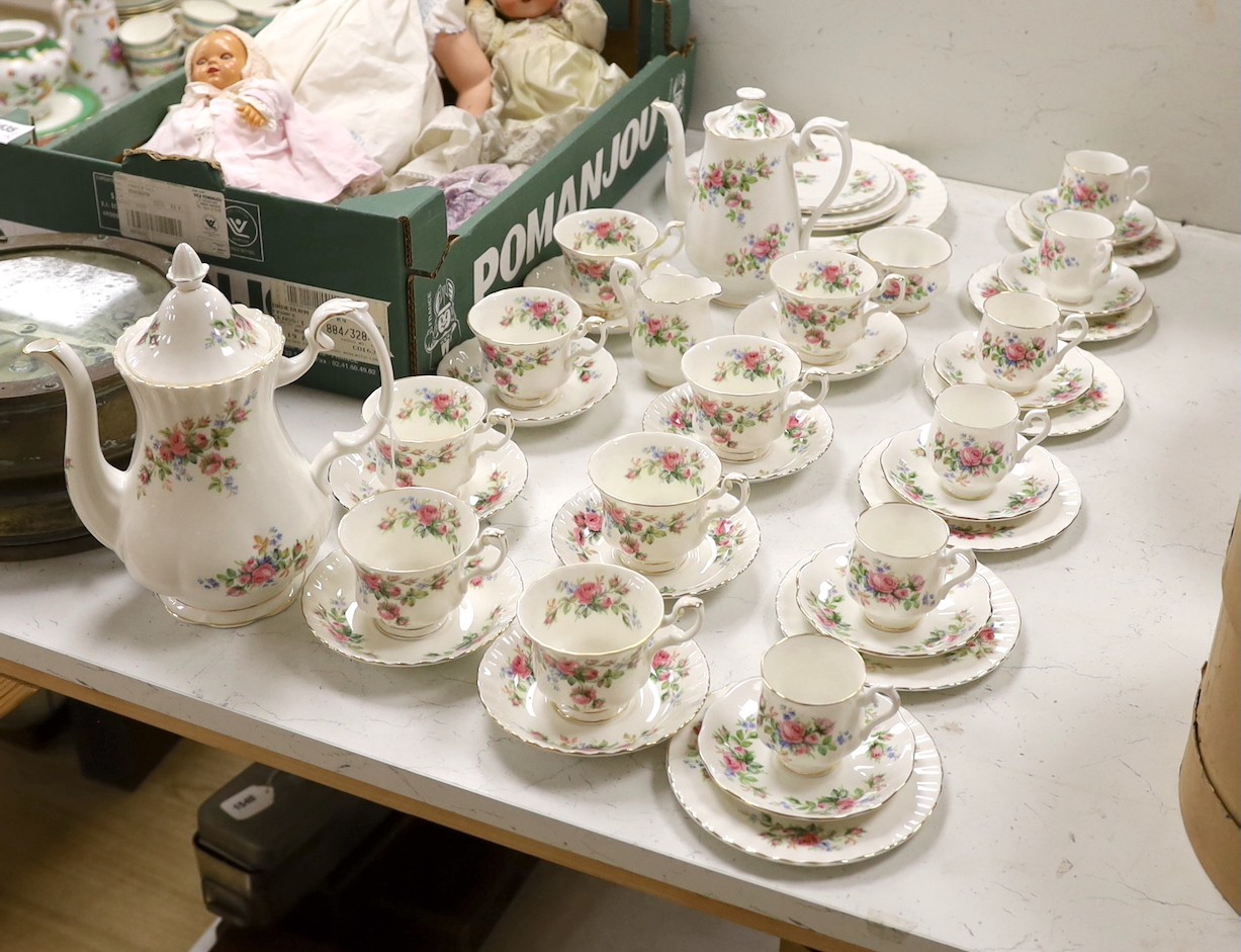 A Royal Albert Moss Rose tea service